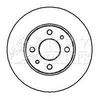 Key Parts KBD4001 Brake Discs Solid Pair 240mm 0060576335 46403960