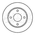Key Parts KBD4077 Brake Disc Pair Front to fit Ford Fiesta, Ka, Mazda 121 95-