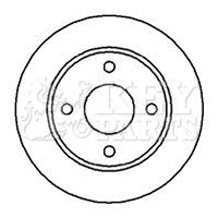 Key Parts KBD4077 Brake Disc Pair Front to fit Ford Fiesta, Ka, Mazda 121 95-