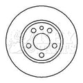 Key Parts KBD4079 Brake Disc Pair Front to fit Cit, Fiat, Peu. Vans 95-