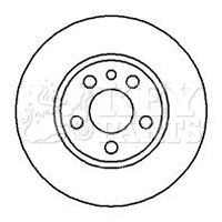 Key Parts KBD4079 Brake Disc Pair Front to fit Cit, Fiat, Peu. Vans 95-