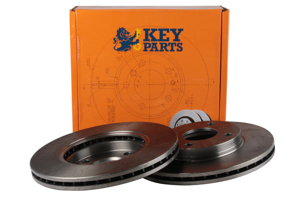 Key Parts KBD4120 Brake Disc Pair Front to fit Ford Fiesta, Focus, Fusion 98-05