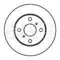 Key Parts KBD4173 Brake Disc Pair Front to fit Toyota Yaris 1.0i, 1.3i 1999-