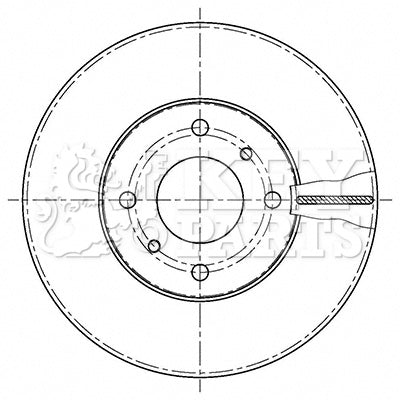 Key Parts KBD4232 Brake Disc Pair To Fit Nissan Almera Primera 96-