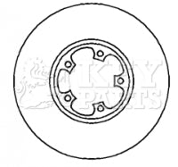 Key Parts KBD4241 Brake Disc Pair Front to fit Ford Transit V FWD 00-06