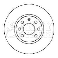 Key Parts KBD4253 Brake Disc Pair Front to fit GM.Corsa, Meriva 00-