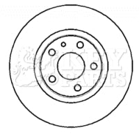 Key Parts KBD4307 Brake Disc Pair Front to fit Citroen C8, 807, Ulysse 02-