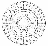 Key Parts KBD4314 Brake Disc Pair Front to fit Audi, VW A3, Golf 02-