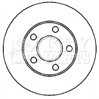 Key Parts KBD4316 Brake Disc Pair Front to fit Ford Connect/Tourneo 01-