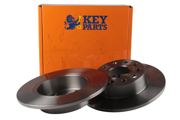 Key Parts KBD4382 Brake Disc Pair Rear to fit Audi, VW A3, Golf 03-