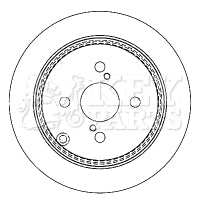 Key Parts KBD4378 Brake Disc Pair Rear to fit Toyota Corolla 1.4, 1.6 01-