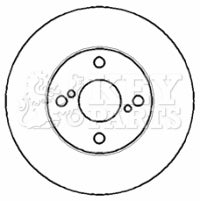 Key Parts KBD4379 Brake Disc Pair Front to fit Toyota Corolla 1.8 01-