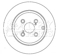 Key Parts KBD4380 Brake Disc Pair Rear to fit Toyota Corolla 1.8 01-
