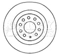 Key Parts KBD4383 Brake Disc Pair Front to fit Audi, VW A3, Golf 03-