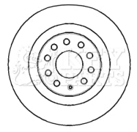 Key Parts KBD4383 Brake Disc Pair Front to fit Audi, VW A3, Golf 03-