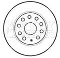 Key Parts KBD4384 Brake Disc Pair Rear to fit Audi, VW Touran 03-