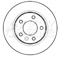Key Parts KBD4387 Brake Disc Pair Rear to fit Audi, VW Transporter T5 03-