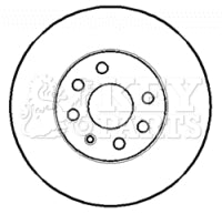 Key Parts KBD4393 Brake Disc Pair Front to fit Vauxhall Meriva 1.6 16v, 1.8 0