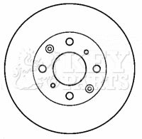 Key Parts KBD4423 Brake Disc Pair Front to fit Honda Jazz 02-