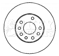 Key Parts KBD4436 Brake Disc Pair Front to fit Vauxhall Astra, Zafira Turbo 0
