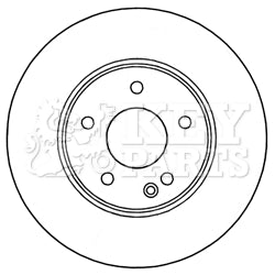 Key Parts KBD4470 Brake Disc Pair Front to fit Mercedes E, C class, CLK, SLK