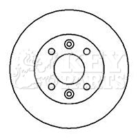 Key Parts KBD4877 Brake Disc Pair Front to fit Renault Kangoo 98-08