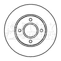 Key Parts KBD4983 Brake Disc Pair To Fit Ford mondeo cougar 93-00
