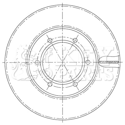 Key Parts KBD5197 Brake Disc Pair Front to fit Toyota Hi-Lux 2.5 D-4D 01-05