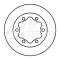 Key Parts KBD5725S Brake Disc Single Rear to fit Merc. Sprinter.VW.LT. 96-