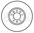 Key Parts KBD5815S Brake Disc Single Front to fit PSA C5, Expert 07-