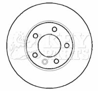 Key Parts KBD5901S Brake Disc Single Front to fit Audi, VW Touareg, T5 03-