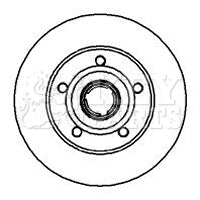 Key Parts KBD5937S Brake Disc Single Rear to fit Audi A4, A4 Avant rear 94-